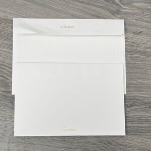 Cartier White and Gold Embossed Stationery